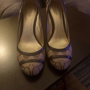 Authentic Coach Wedge Shoes